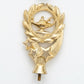 Gold Lamp of Knowledge trophy topper with a laurel wreath and stars, perfect for academic excellence and graduation.