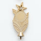 Gold star trophy topper with rising rays and small star accents, ideal for achievement awards.