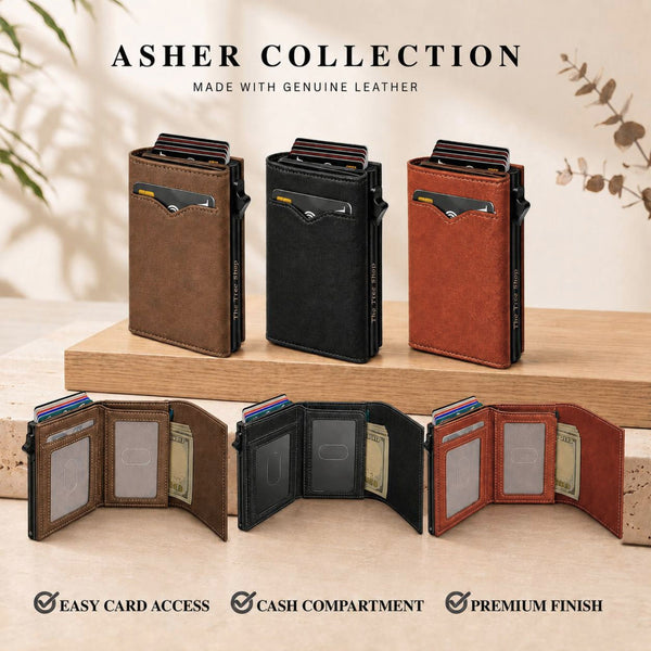 Asher Personalized Pop-Up Leather Wallet